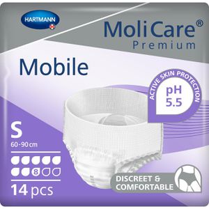 Hartmann Inkontinenz-Pants MoliCare Mobile, Unisex, Größe S (60-90cm), Einweg, 8 Tropfen, 14 Stück