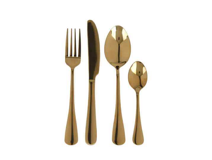 Besteck Set 16-teilig gold