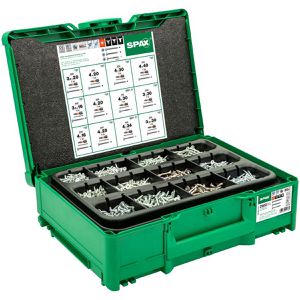 Spax Schraubenset systainer T-Loc Möbelbau, 12 verschiedene Größen, 2905-teilig, 400 Stück