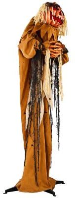 NO 6FT Halloween Pumpkin Man with Glowing Head and Sound Motion