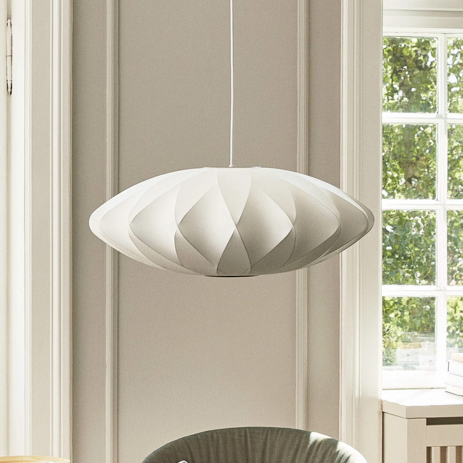 HAY Nelson Saucer Crisscross Bubble hanglamp - Wit - Ø 44,5 cm