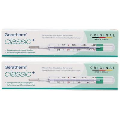 Geratherm classic XL o.Quecksilber Fieberth.m.Lupe 2x 2x1 St