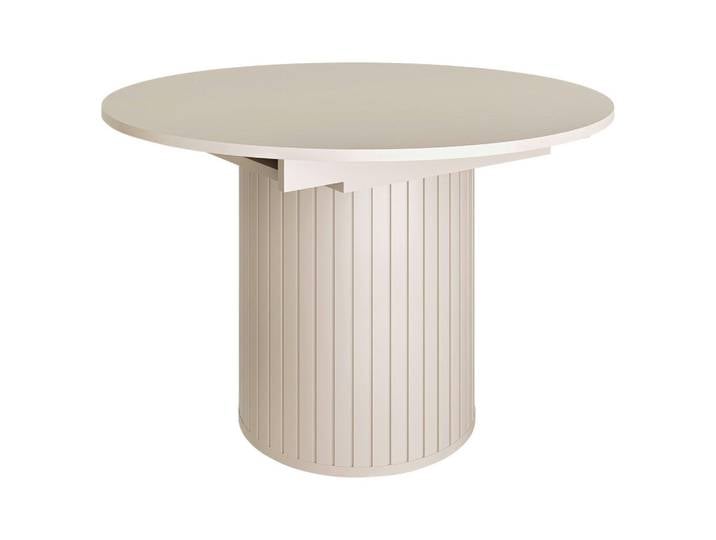 Milino Esstisch, Kaschmir, rund, Säule, 120x76.8x120-160 cm, ausziehbar, Esszimmer, Tische, Esstische, Esstische ausziehbar