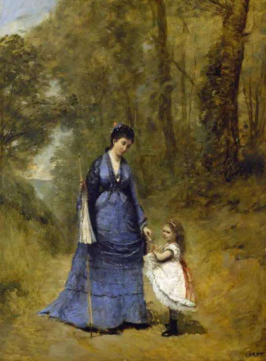 Grafische puzzel Jean-Baptiste-Camille Corot Madame Stumpf 2000 stukjes