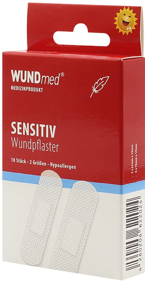 WUNDmed® Pflaster Sensitiv Hypoallergen weiß 10 Stück 02-043