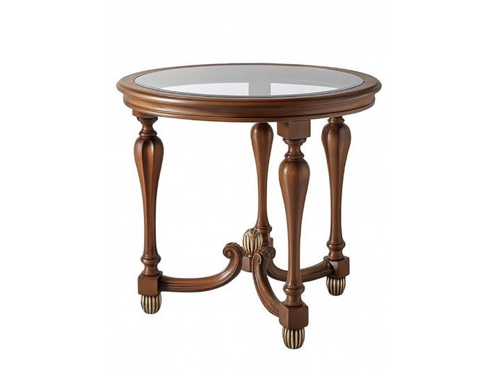 Xlmoebel Beistelltisch Designer Couchtisch aus braunem Holz im klassischen Stil (1-St., Beistelltisch), Hergestellt in Europa