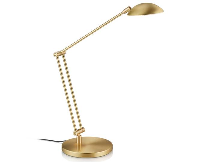 Knapstein LED Tischleuchtelampe Hebe, dimmbar, messing / gold, für Arbeitszimmer / Büro, Metall, Modern