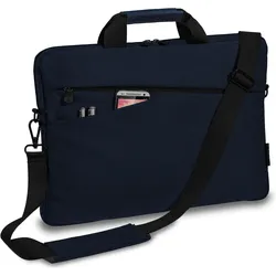 Pedea Laptoptasche 17,3 Zoll (43,9cm) FASHION Notebook Umhängetasche mit Schultergurt (17.30", Universal), Notebooktasche, Blau, Schwarz