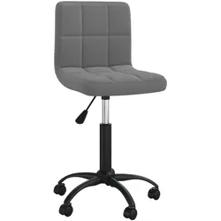 Helloshop26 - Drehbarer Bürostuhl/Schreibtischstuhl dunkelgrauer Samt 02_0024134