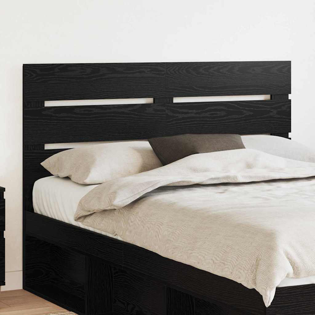 Lily Manor Slat Headboard Black Oak EU Double - 150 x 200 cm