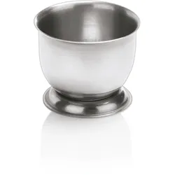 72x Eierbecher ohne Loch Chromnickelstahl silber 4 cm