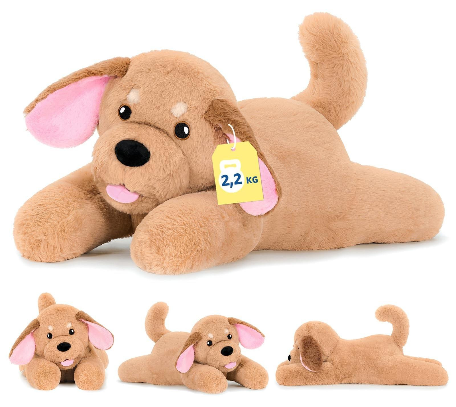 Gewogen Pluche Hond 65 cm voor Ontspanning en Knuffelen