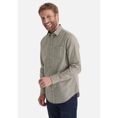 Flanellhemd STOOKER MEN "HARLEY Hemd Langarm Regular Fit", Herren, Gr. M, US-Größen, grün (grün vichy), Web, 100% Baumwolle, regular fit, Hemden, Langarm Hemd Regular Fit für Herren