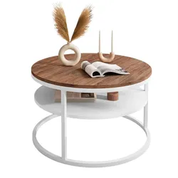 COUCHTISCH CIRI SLIM mit Regal Eichenoptik Sterling