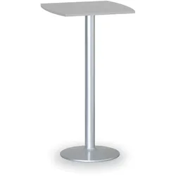 Cocktailtisch, Partytisch OLYMPO II, 66x66 cm, graues Fußgestell, Platte graue