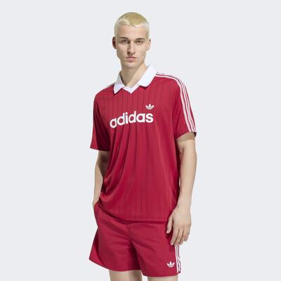 Poloshirt ADIDAS ORIGINALS "LEICHTES SPORT-TRIKOT", Herren, Gr. M, team victory rot, weiß, Obermaterial: 100% Polyester, Shirts, sportlicher Stil, ohne Verschluss, aus Polyester, Kurzarm
