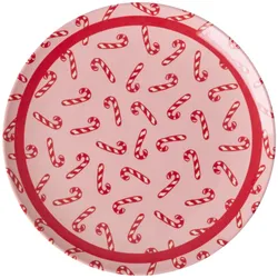 RICE Melamin-Kuchenteller Candy Cane, Ø 16 cm