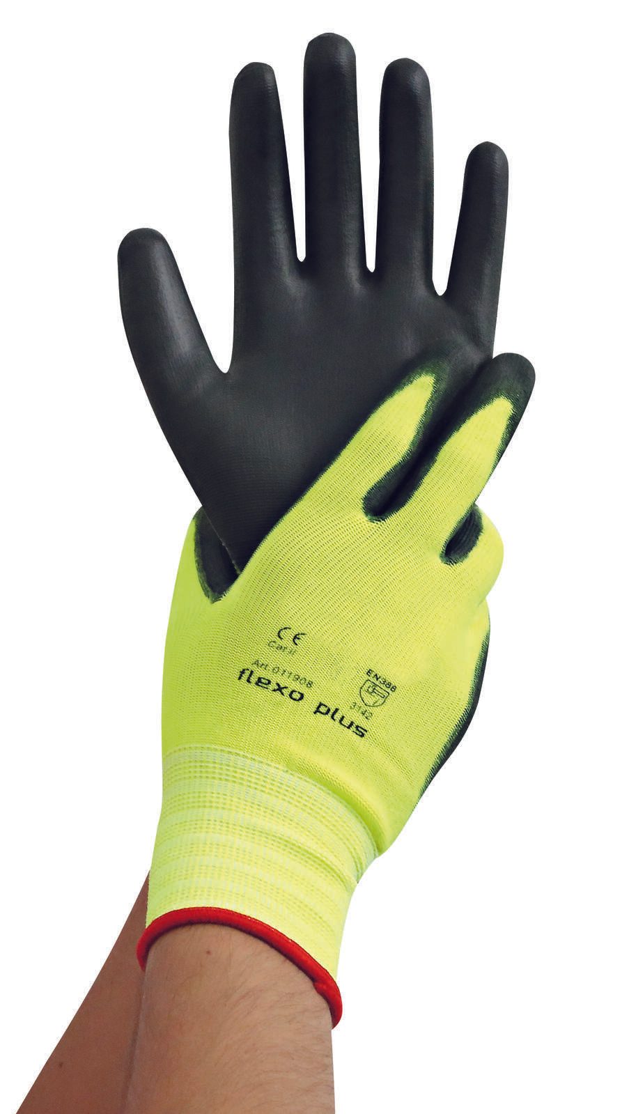 HYGOSTAR Arbeitshandschuhe Neon Ace 10 schwarz, gelb 339338