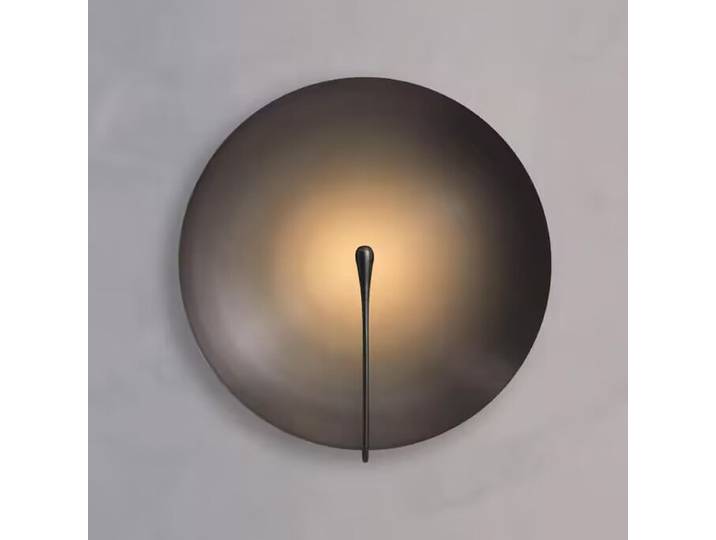 Applique murale cosmique artistique lampe à disque rond vintage circulaire en acier inoxydable lampe salon couloir allée fond lumière