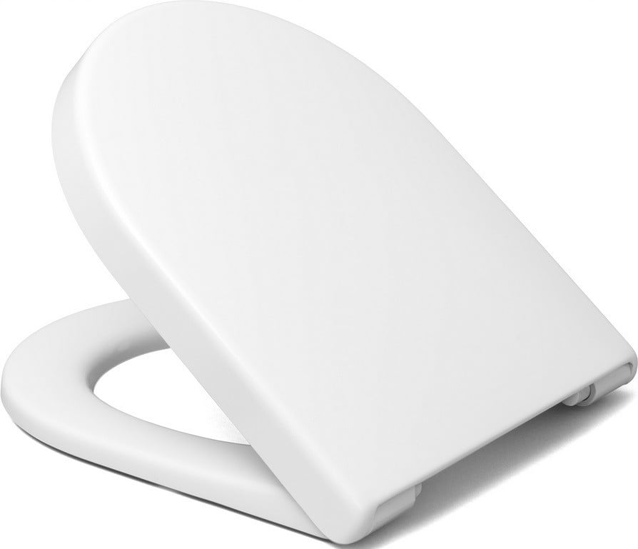 Ramm toiletzitting compatibel met Duravit Me By Starck, antibacterieel Duroplast, met Soft Close sluiting