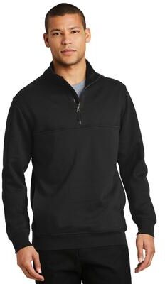 CornerStone CS626 1/2-Zip Job Shirt in Black size 4XL   Cotton/Polyester Blend