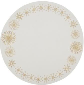 Saro Lifestyle Embroidered Placemats With Snowflakes Design (Set of 4)