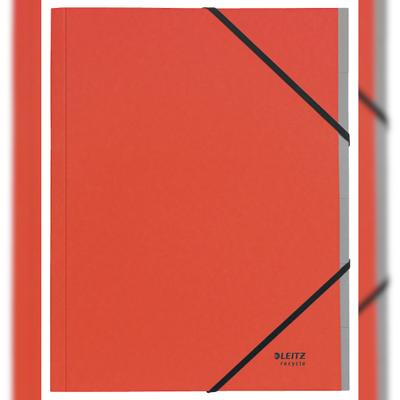 LEITZ Ordnungsmappe Recycle A4 6 Fächer Karton rot
