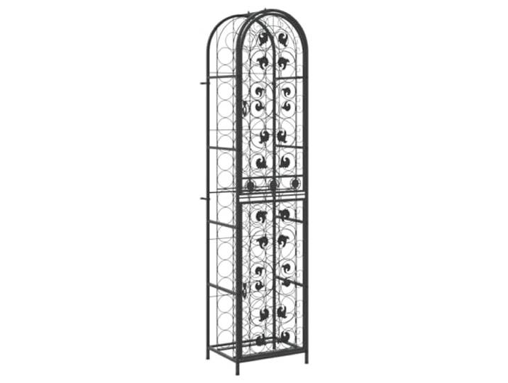 vidaXL Weinregal für 73 Flaschen Schwarz 45x36x200 cm Schmiedeeisen