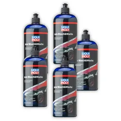 5x Pflegemittel LIQUI MOLY 1542 Auto Wasch&Wachs Lackpolitur 1 Liter Lack