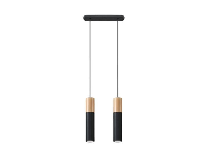 Design Pendellampe „Pablo“ 2-flammig Schwarz Sollux Lighting