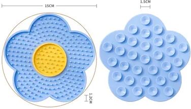 Youfap Market Sunflower Dog Lick Mat Silicone Slow Feeder Mat For Cats And Dogs blue