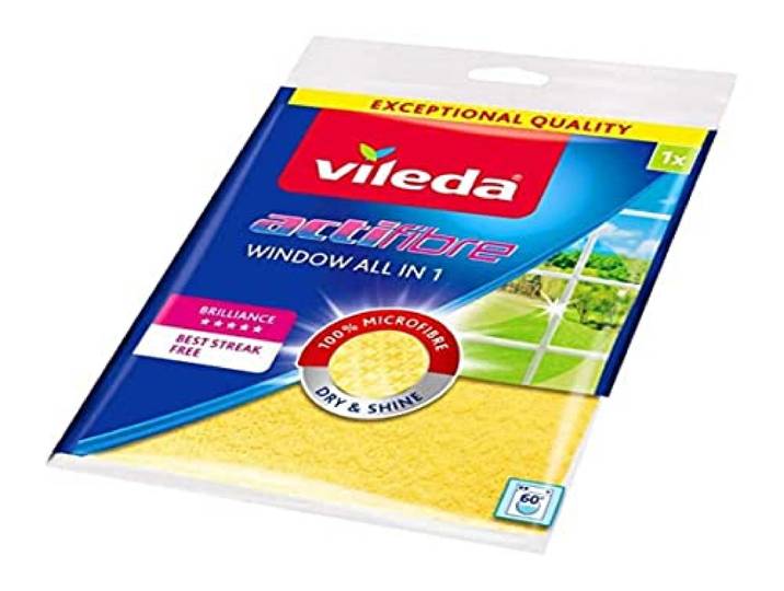 Vileda Reinigingsdoek voor glas Actifibre, geel