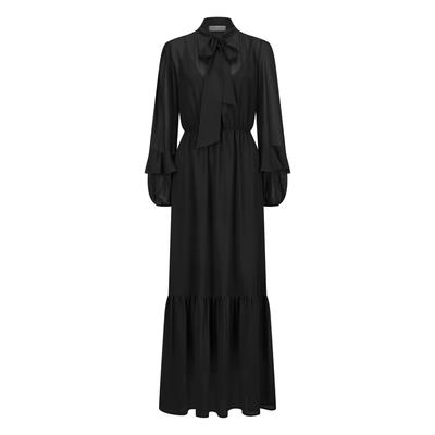 Abendkleid NICOWA "ARIWELA", Damen, Gr. 38, schwarz, Casual, regular fit, Kleider Abendkleid, weich fließender Chiffon