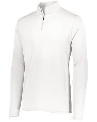 Augusta Sportswear 2785 Attain Wicking 1/4 Zip Pullover T-Shirt in White size 3XL   Polyester