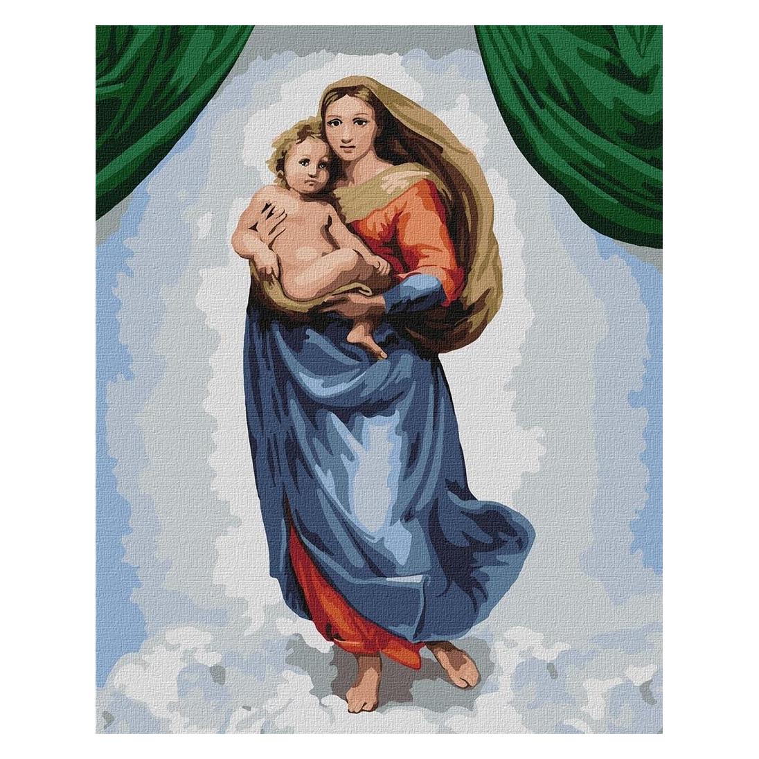 Ideyka Malen nach Zahlen - Sixtinische Madonna 40x50cm (505980)