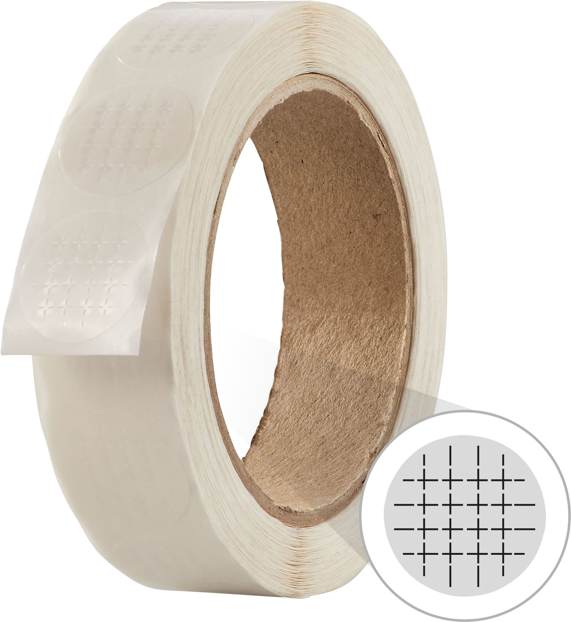 SPRINTIS Puntos adhesivos, de adherencia fuerte en uno de sus lados, multiperforados 25 mm   1.000 STK, transparente