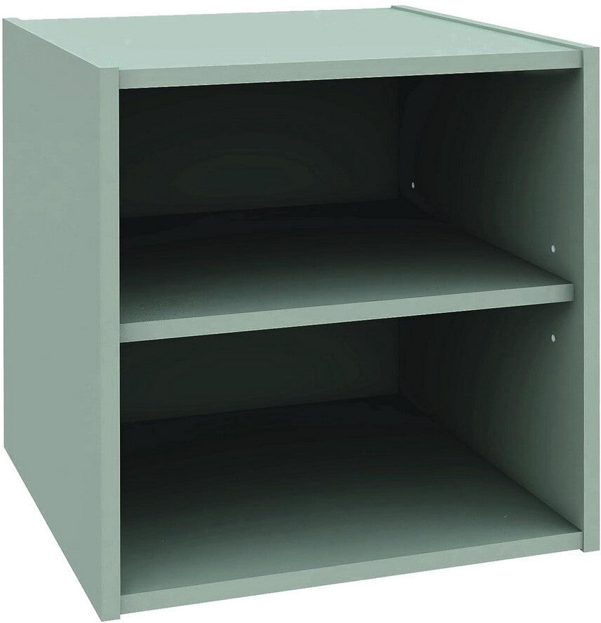 giordanoshop Cubo Composite con Mensola 35x35x35 cm in Compensato Verde Salvia...