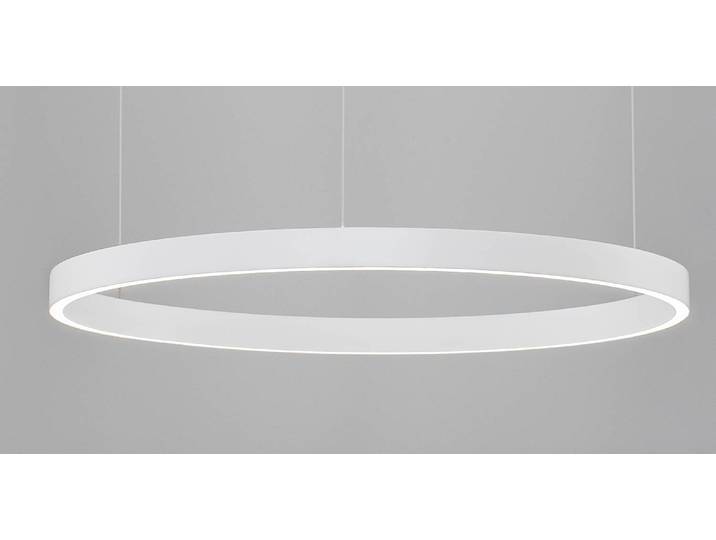 Suspension Elowen Ø 80cm Blanc/Blanc Câble ABS, douille ABS, baldaquin aluminium, boîtier luminaire aluminium LED non-remplaçables Module LED