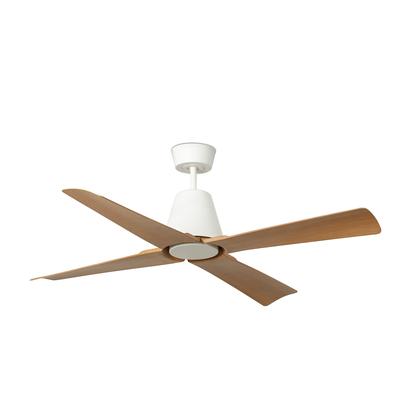 faro barcelona Ventilator TYPHOON M in Weiß/Holz