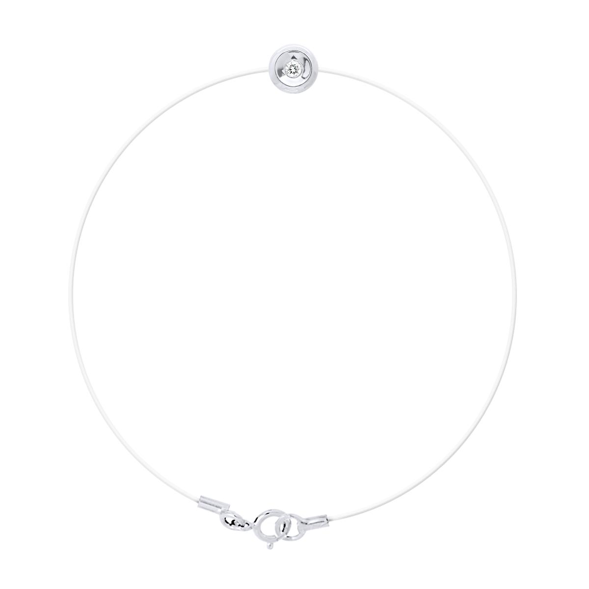 0030 Cts Diamond Bracelet Nylon Transparant 925