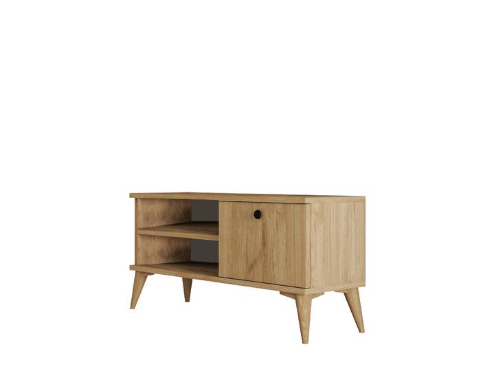 Meuble TV en bois Retro - 90 x 29 x 44 cm - Beige