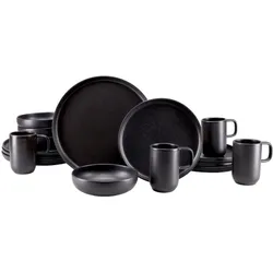 creaTable Kombiservice 16-tlg. UNO BLACK - B/H/T ca. 37.00x42.00x50.00
