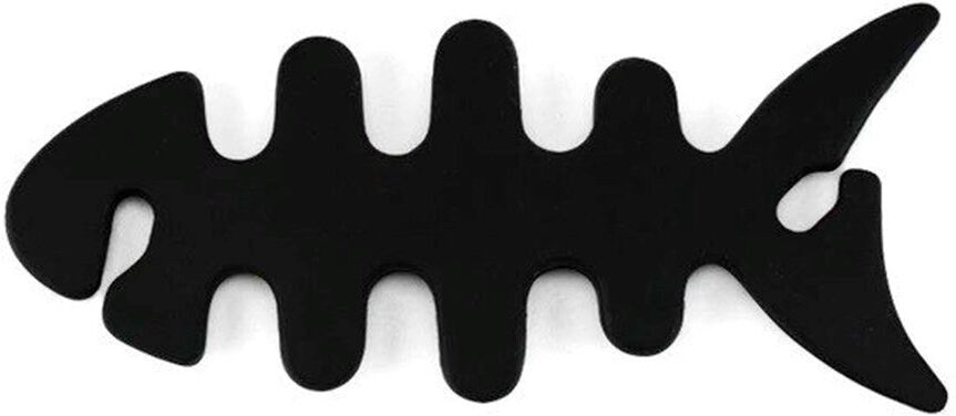 Hurtel Plastik Mini Kabelopruller - Fisk - Sort
