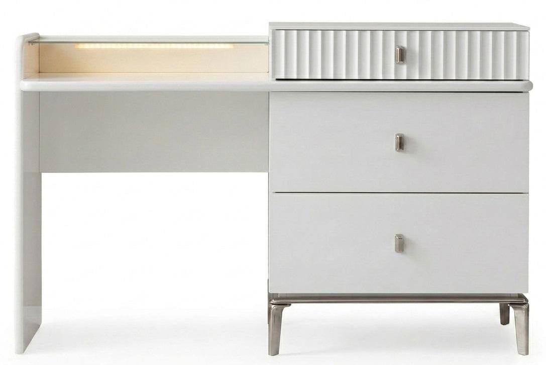 JVmoebel Moderne Commode met Geïntegreerde Verlichting Wit