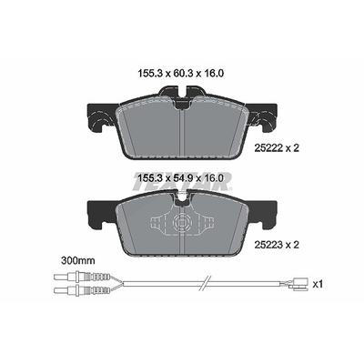 Textar Bremsbelagsatz, Scheibenbremse [Hersteller-Nr. 2522204] für Peugeot
