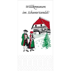 500 Duni Tissue-Servietten 33 x 33 cm Schwarzwald 3-lagig