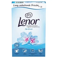 Wäscheparfüm P&G Lenor Aprilfrisch Trocknertücher 34 Stück Lang anhaltende Frische Selbst nach dem Trocknen