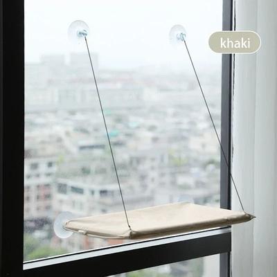 Inspired Finds Heavy Duty Window Cat Hammock Bed With 44.09 Lb Support khaki