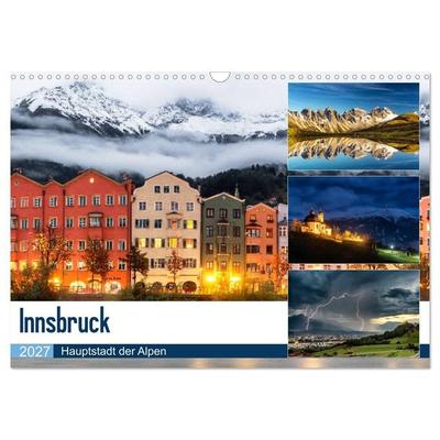 Innsbruck - Hauptstadt der Alpen (Wandkalender 2027 DIN A3 quer), CALVENDO Monatskalender