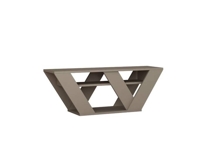 Calicosy Tv-Möbel 3 Regale L110 cm - Pipralla, Taupe, 30x40x110 cm, Wohnzimmer, TV Möbel, Lowboards, Lowboards stehend